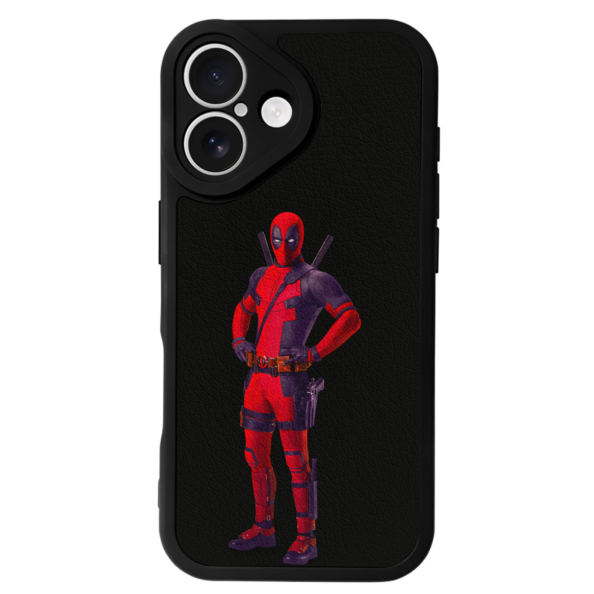 （画像用） Deadpool デッドプール 【iPhone 16シリーズ対応】シリコンスマホケース（レザー調） 材質：シリコン
